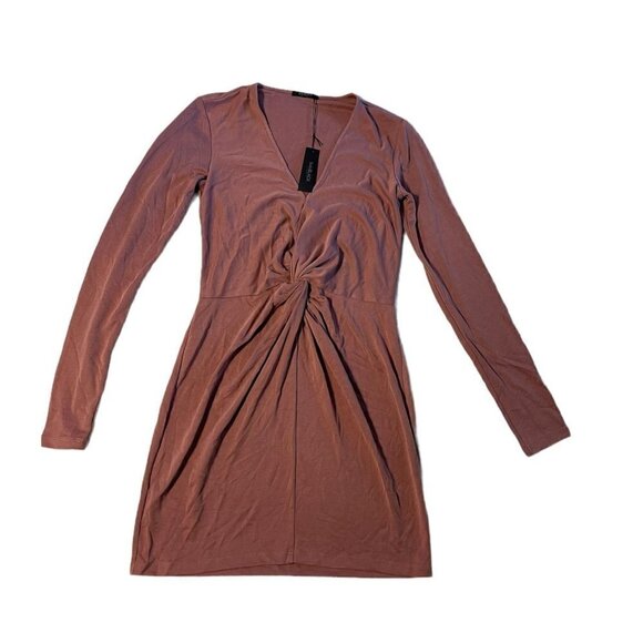 NWT Bobi Black Mauve Front Knot Dress - Picture 5 of 6